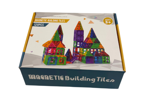 Magnetic Building Tiles – 120 Pieces (Big Size)