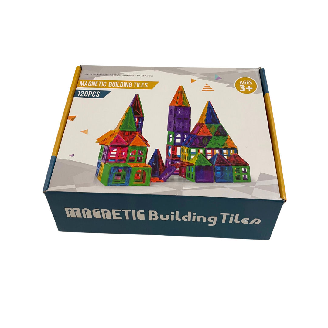 Magnetic Building Tiles – 120 Pieces (Big Size)