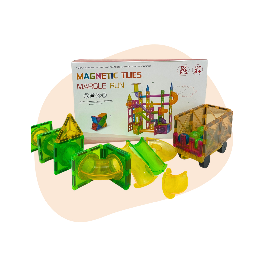 Magnetic Marble Run – Pipeline (128 Pieces)